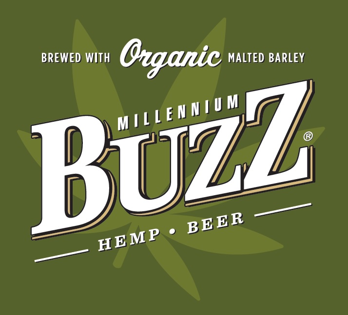 Buzz Hemp Beer logo w leaf